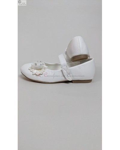 Ballerine blanche Amanda