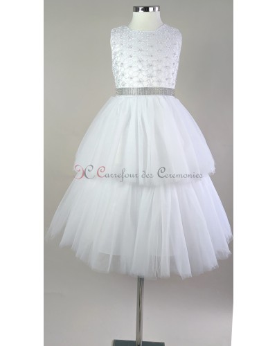 Robe courte cérémonie fille en dentelle Taille 18-24 mois ( 84/90