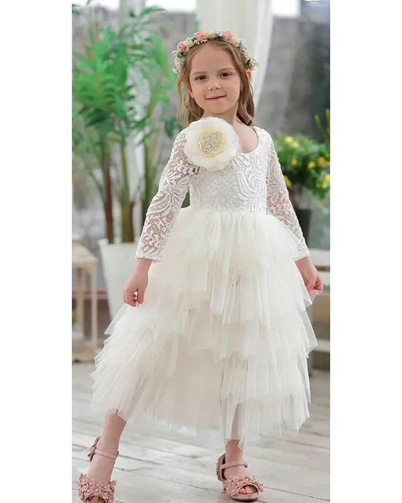 Jupe tutu fille fleur, jupe en tulle longue de cérémonie pour petite  princesse, couleurs au choix -  France