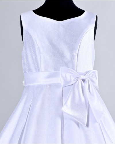 Robe de Communion Marlene en Satin Blanc