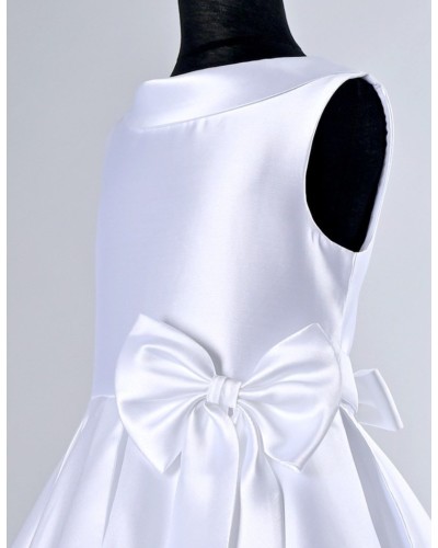 Robe communion blanche satin