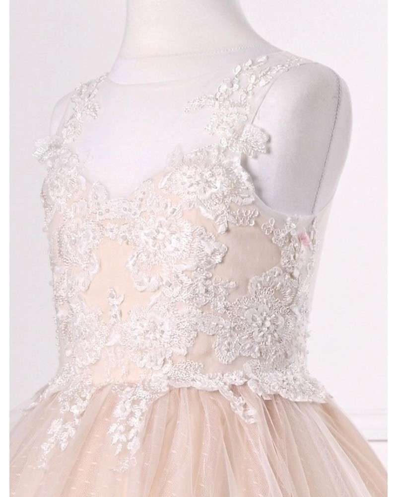 Robe Princesse Fille Cérémonie SoLu DAY8 - Manches Longues, Tutu Dentelle, Chic Et élégante