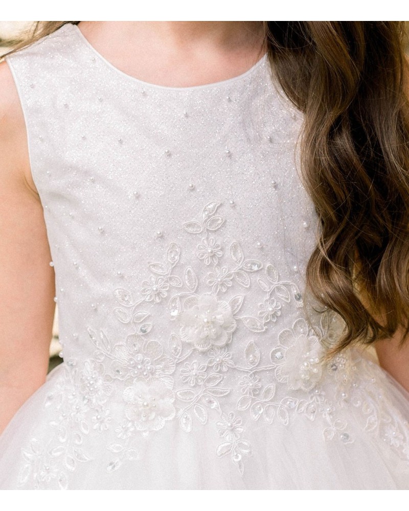 Robe De Cérémonie Fille Freebily - Épaules Nues Asymétrique - Ceinture Strass Amovible - Mariage, Anniversaire