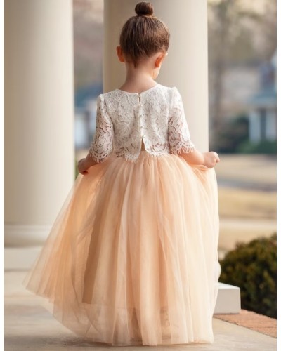 Robe champagne 2 pièces fille