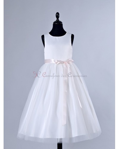 robe ceremonie fille avec ceinture personnalisable