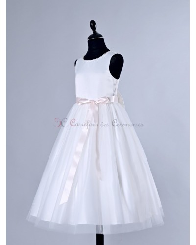 robe ceremonie fille avec ceinture personnalisable