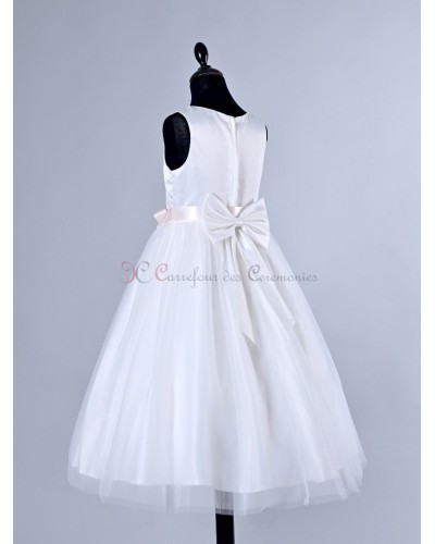robe ceremonie fille avec ceinture personnalisable