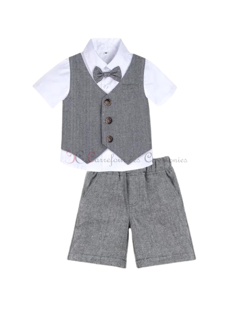 DISNEY Pixar Ensemble de Pyjama Court Garçon "Cars Flash Mc Queen&quot