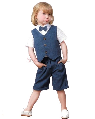ensemble court bleu enfant