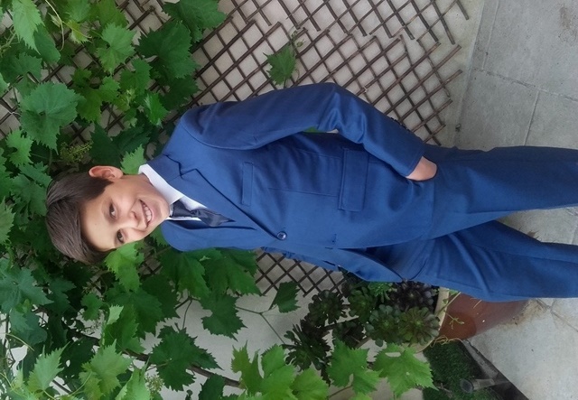 costume enfant Alexandre bleu royal